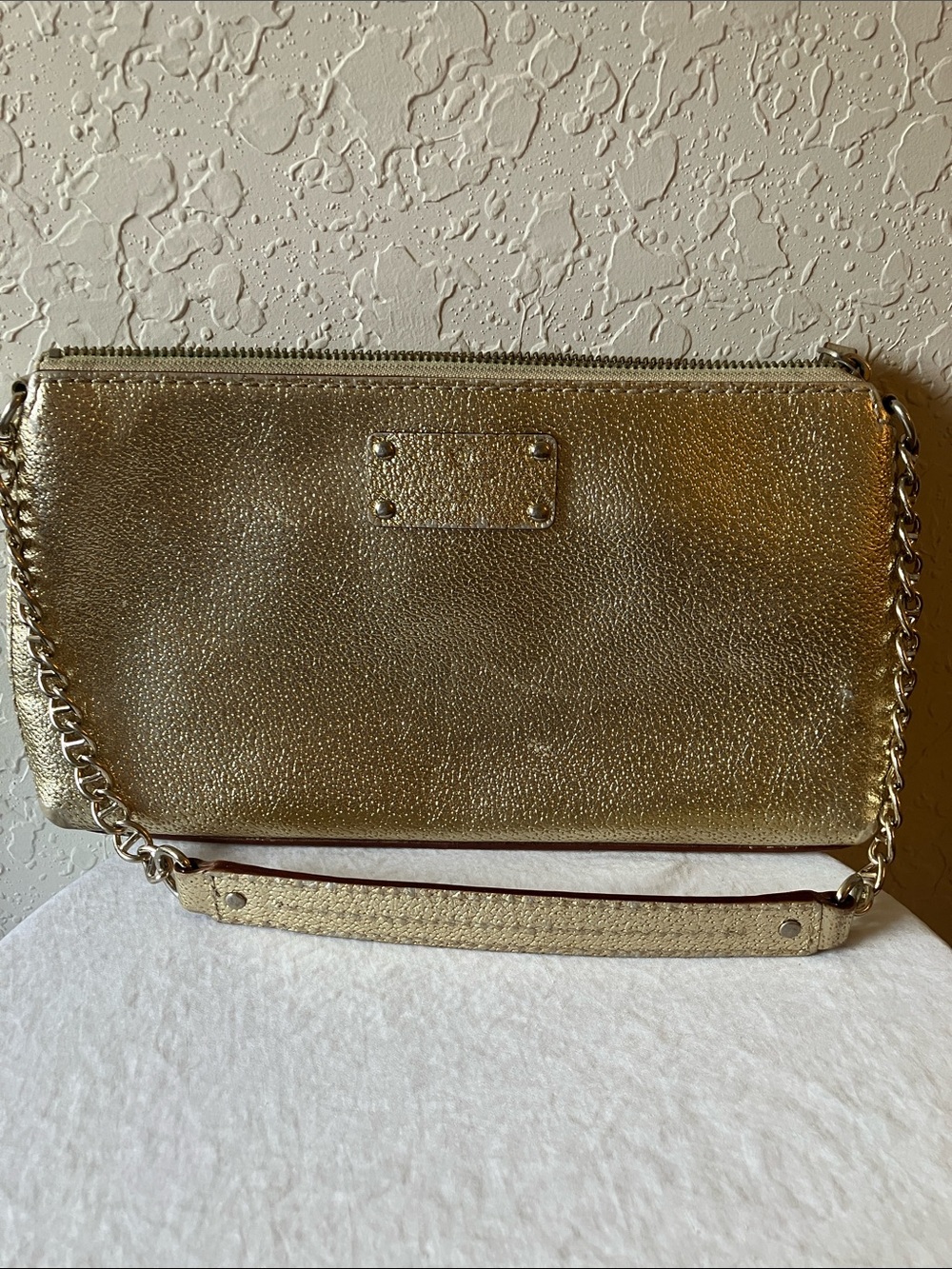 kate spade: Wellesley Metallic Gold Chain Crossbody Bag- Holiday